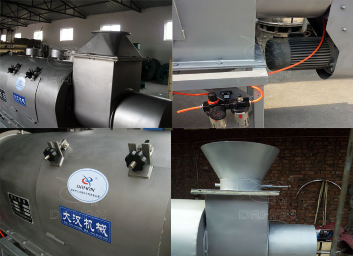 氣旋篩：電機(jī)，進(jìn)料口，氣壓裝置等特寫(xiě)圖片