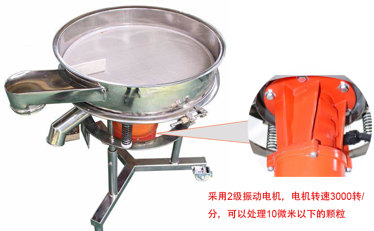 高頻篩特點(diǎn)：框體加高可防止?jié){液往外飛濺；加擋料板可加快排料，提高篩分效率